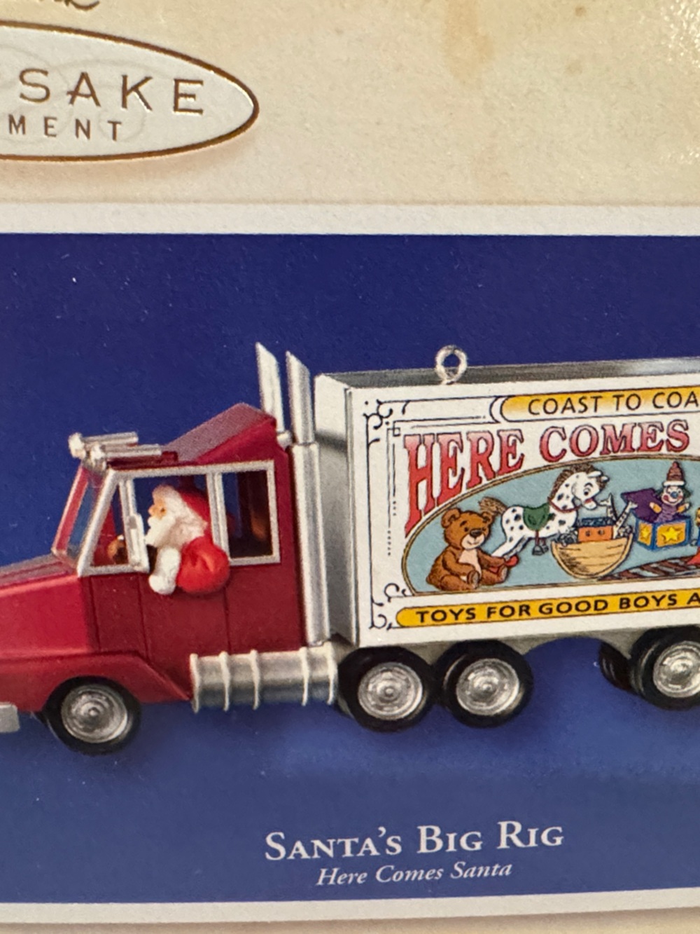 Hallmark Santa's Big RigTruck Ornament- Here Comes Santa Series